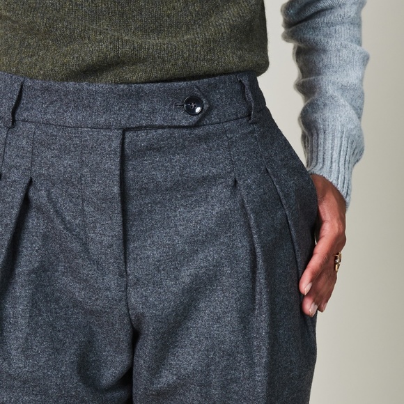 YMC You Must Create Annie Pleated Herringbone Tab, UK 10 / US 6 - Picture 2 of 10